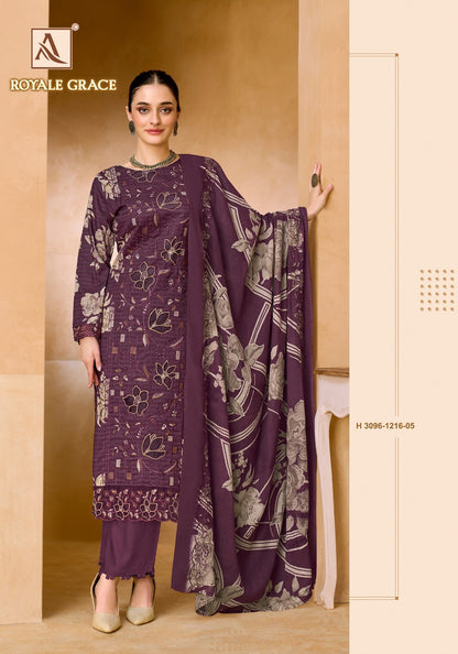 Royale Grace Alok Cambric Cotton Karachi Salwar Suits Manufacturer India