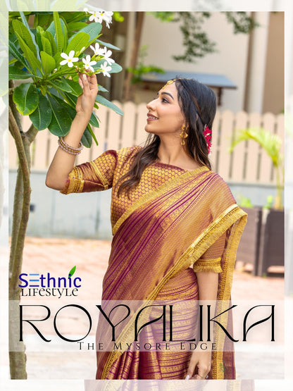Royalika 50001-50010 Sethnic Silk Sarees Wholesale
