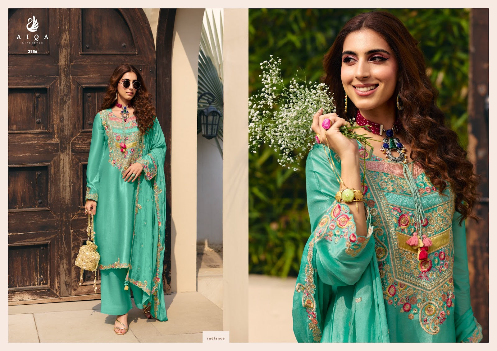 Roza Aiqa Bemberg Pakistani Salwar Suits Supplier