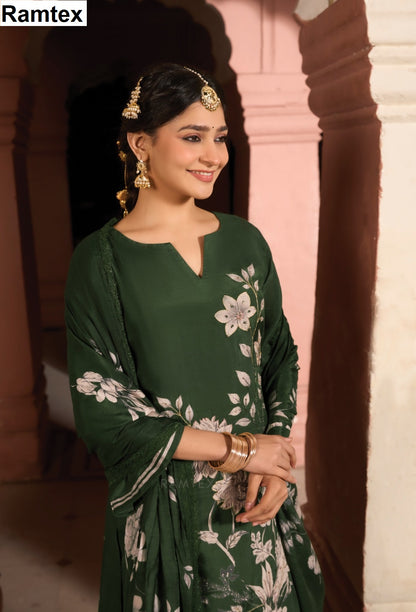 Roza Elite Ramtex Muslin Pant Style Suits Exporter Gujarat