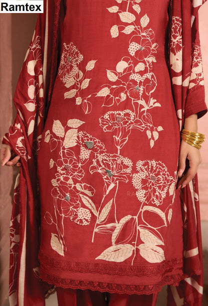 Roza Elite Ramtex Muslin Pant Style Suits Exporter Gujarat