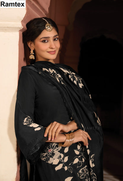 Roza Elite Ramtex Muslin Pant Style Suits Exporter Gujarat