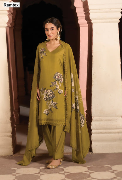 Roza Elite Ramtex Muslin Pant Style Suits Exporter Gujarat