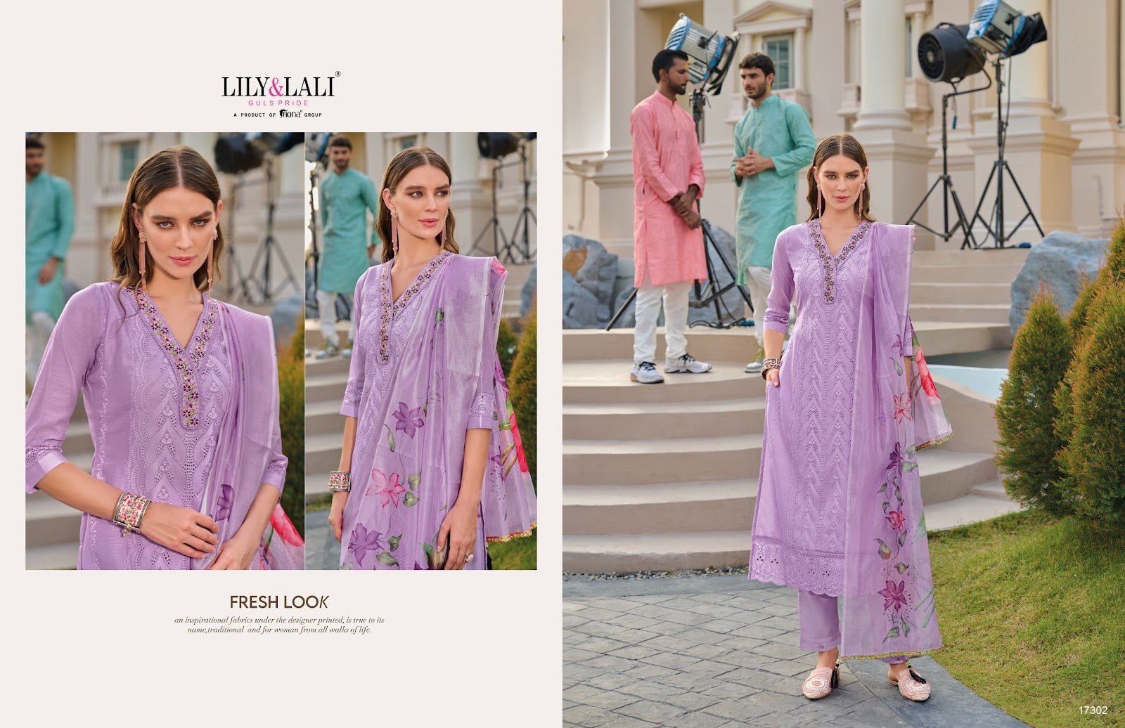 Rozan Lily Lali Chanderi Readymade Pant Style Suits