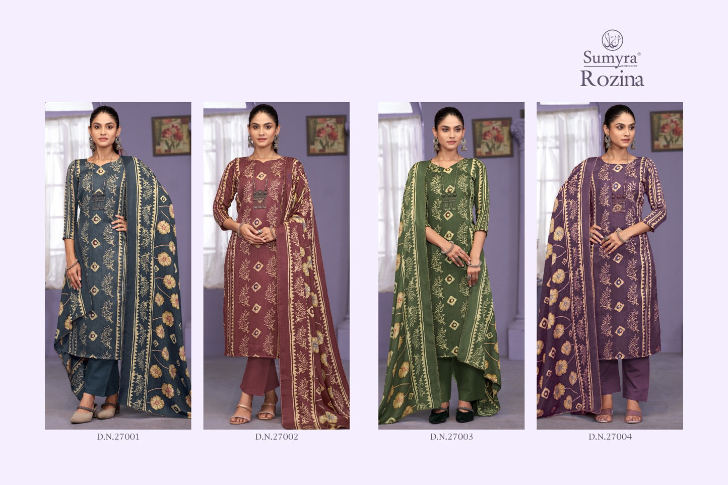 Rozina Radhika Fashion Sumyra Pashmina Suits Wholesaler Ahmedabad