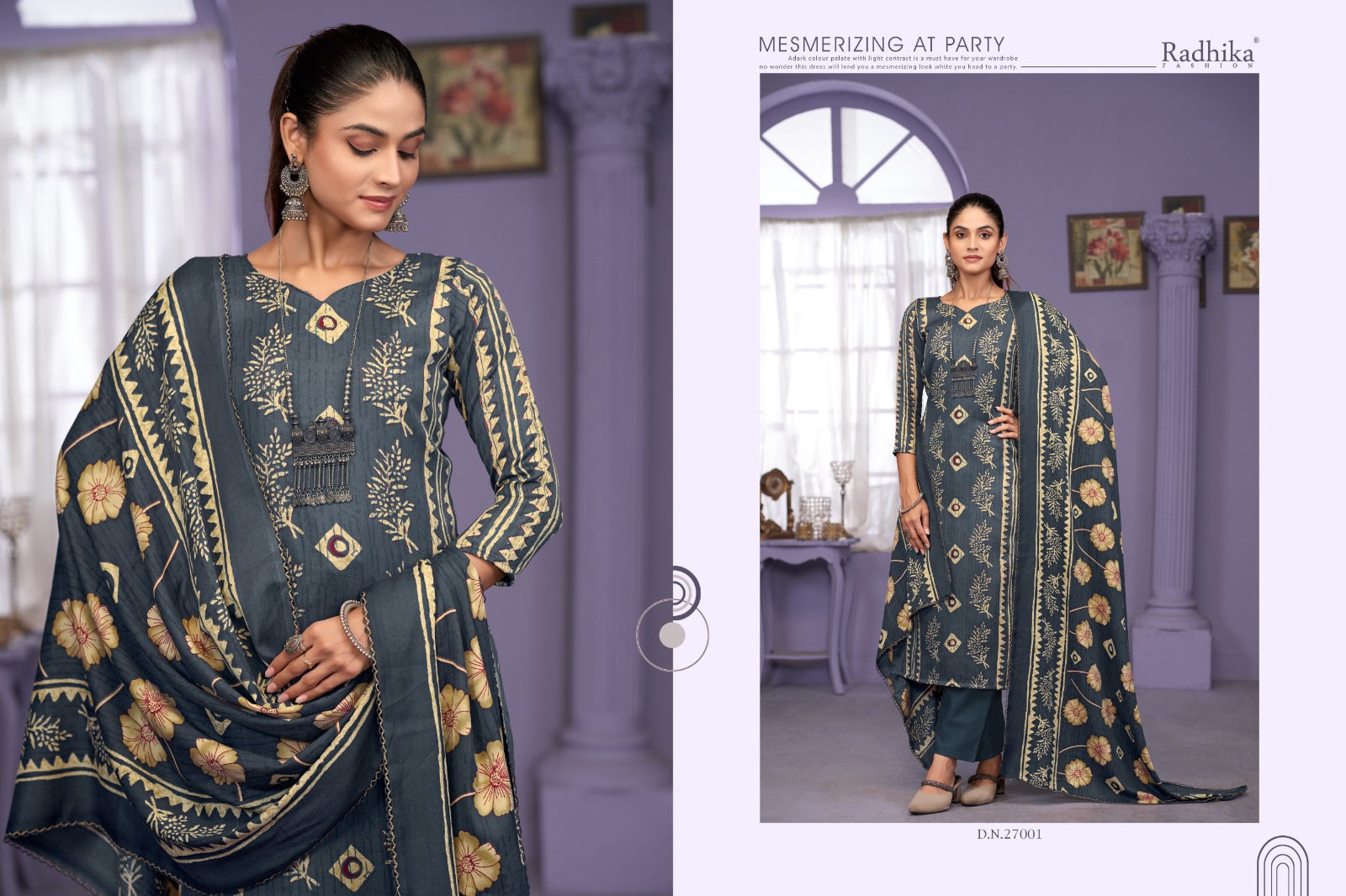 Rozina Radhika Fashion Sumyra Pashmina Suits Wholesaler Ahmedabad