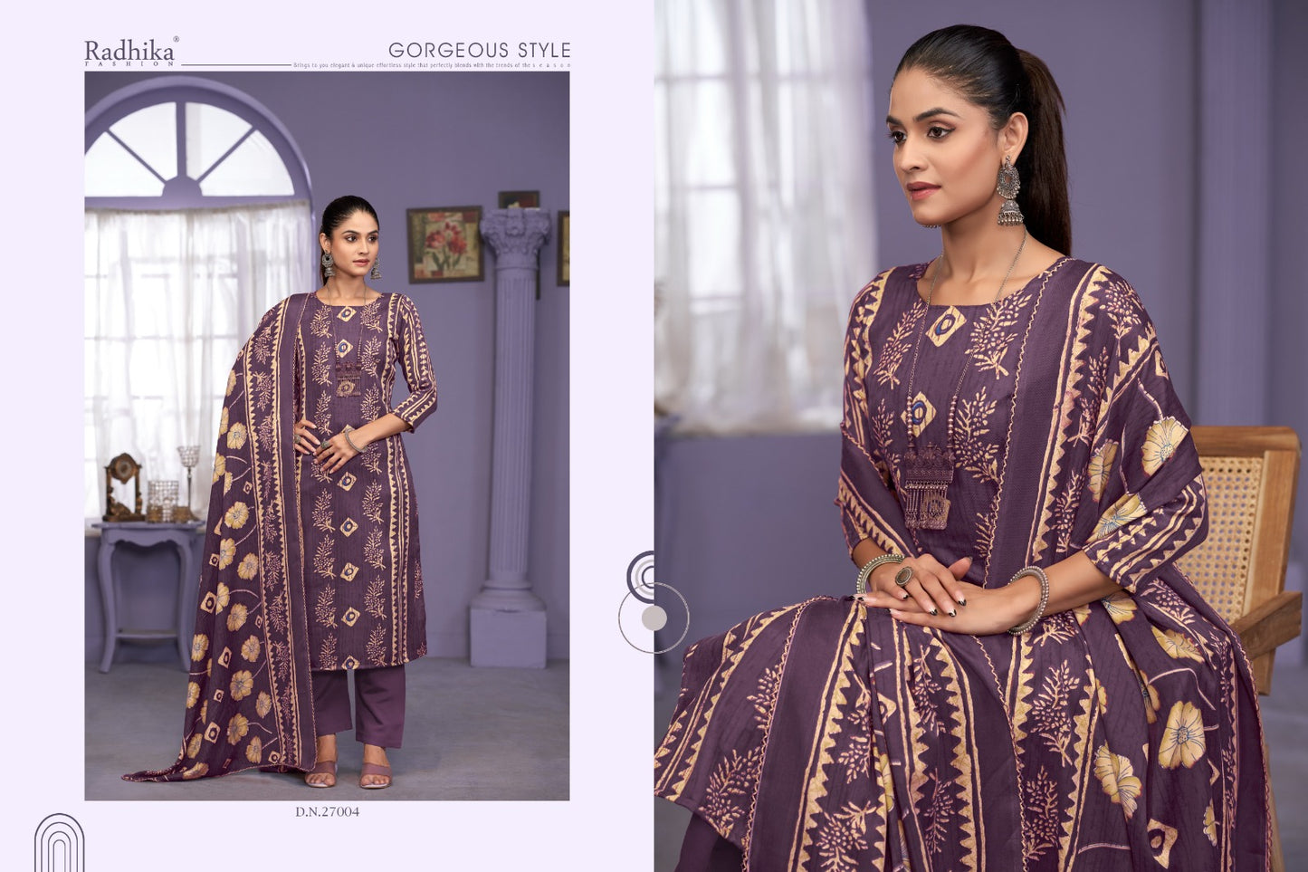 Rozina Radhika Fashion Sumyra Pashmina Suits Wholesaler Ahmedabad