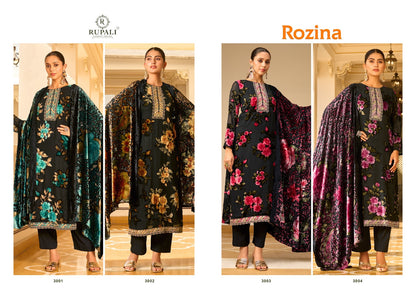 Rozina Rupali Viscose Velvet Suits Wholesale