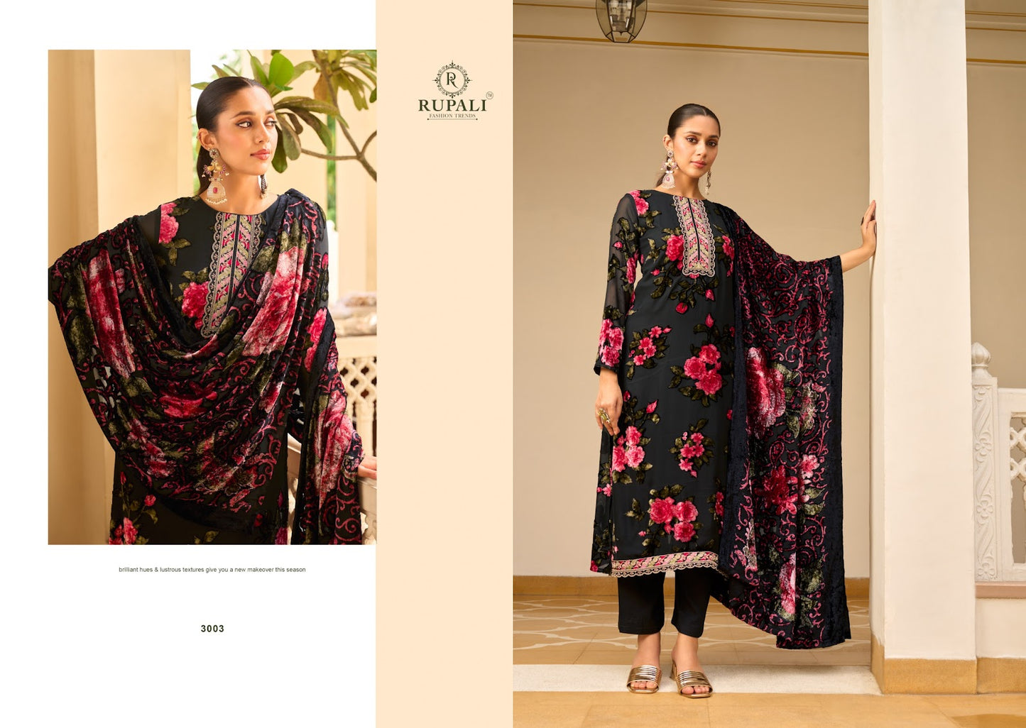 Rozina Rupali Viscose Velvet Suits Wholesale