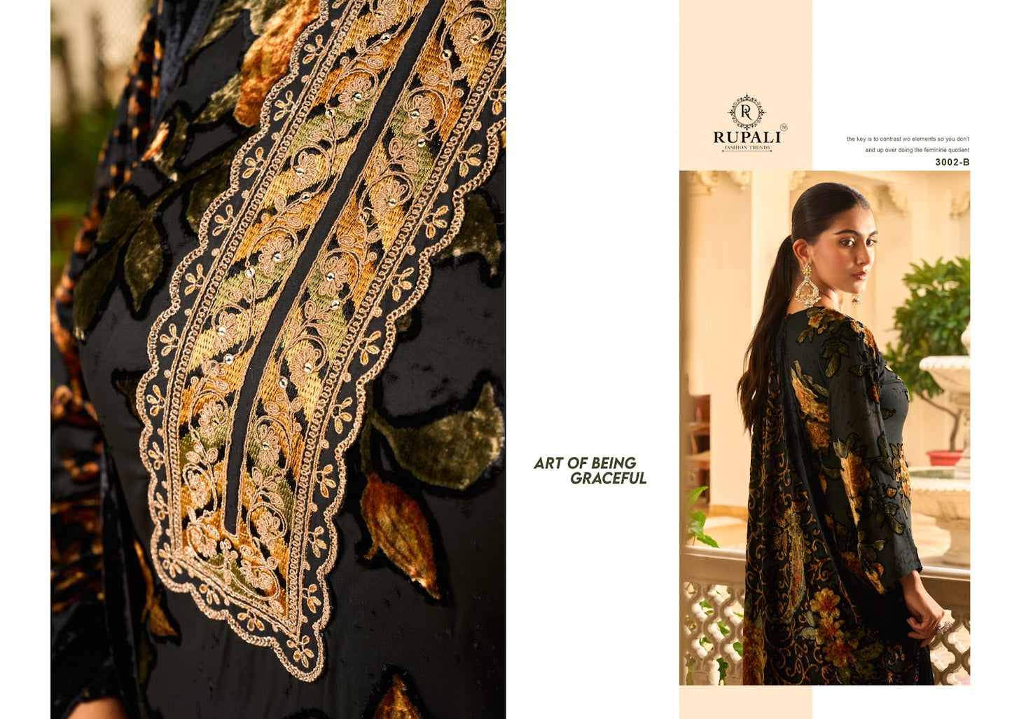 Rozina Rupali Viscose Velvet Suits Wholesale