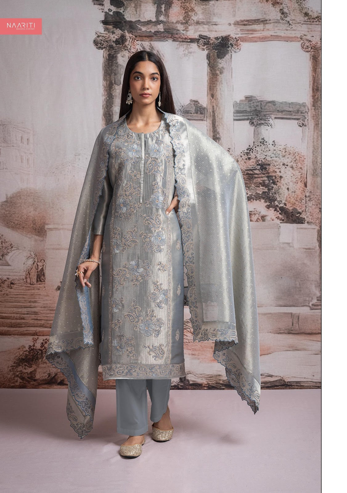 Rozy Naariti Silk Pant Style Suits Supplier India