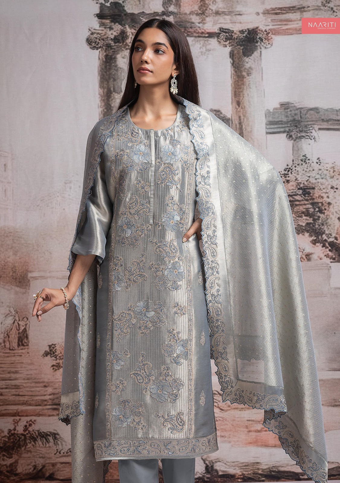 Rozy Naariti Silk Pant Style Suits Supplier India