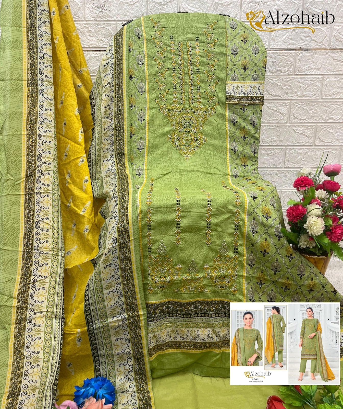 Ruaab Vol 1 Al Zohaib Cotton Karachi Salwar Suits Exporter Ahmedabad