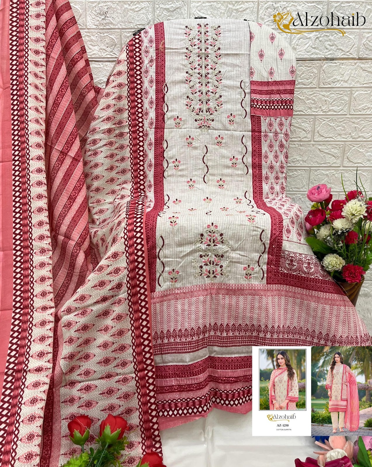 Ruaab Vol 1 Al Zohaib Cotton Karachi Salwar Suits Exporter Ahmedabad