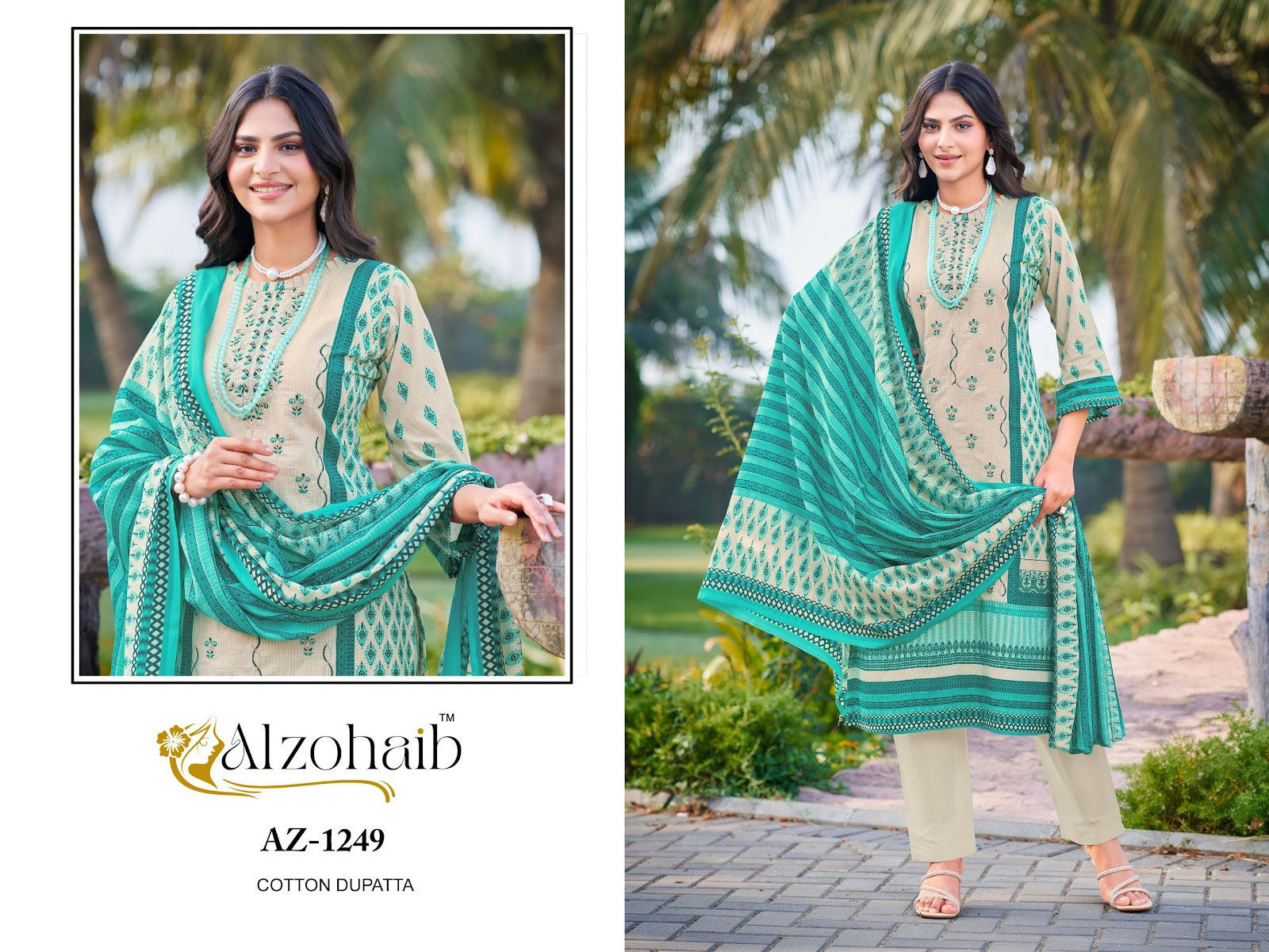 Ruaab Vol 1 Al Zohaib Cotton Karachi Salwar Suits Exporter Ahmedabad