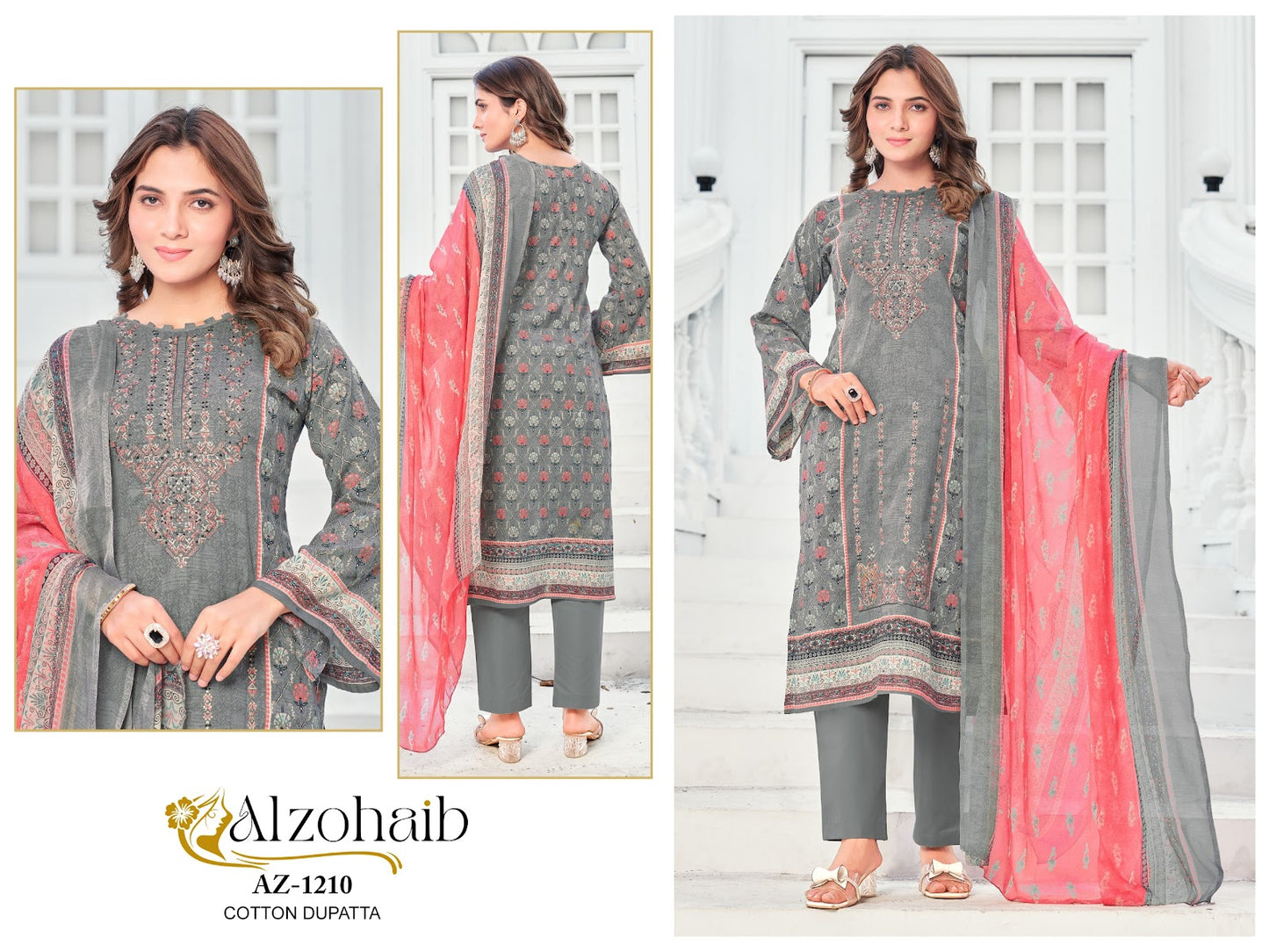 Ruaab Vol 1 Al Zohaib Cotton Karachi Salwar Suits Exporter Ahmedabad