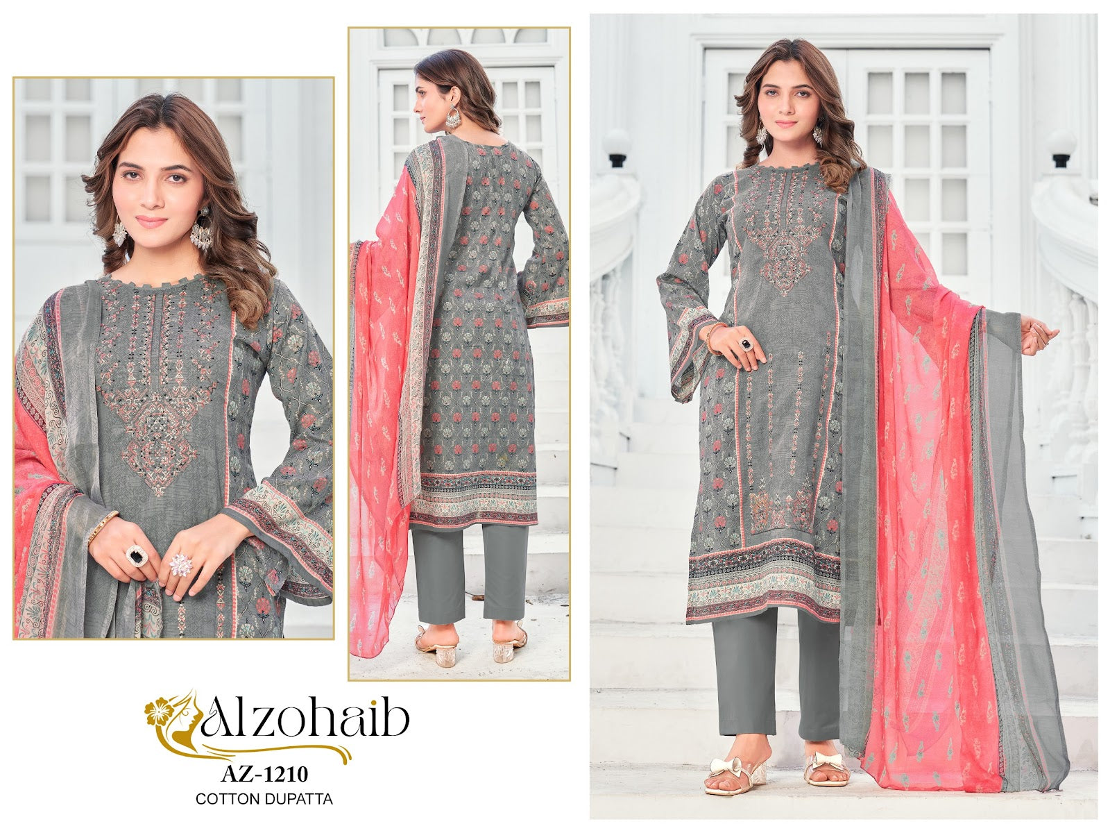 Ruaab Vol 1 Al Zohaib Cotton Karachi Salwar Suits Exporter Ahmedabad
