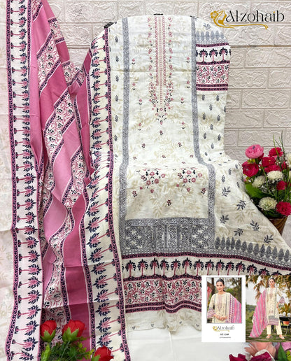 Ruaab Vol 1 Al Zohaib Cotton Karachi Salwar Suits Exporter Ahmedabad