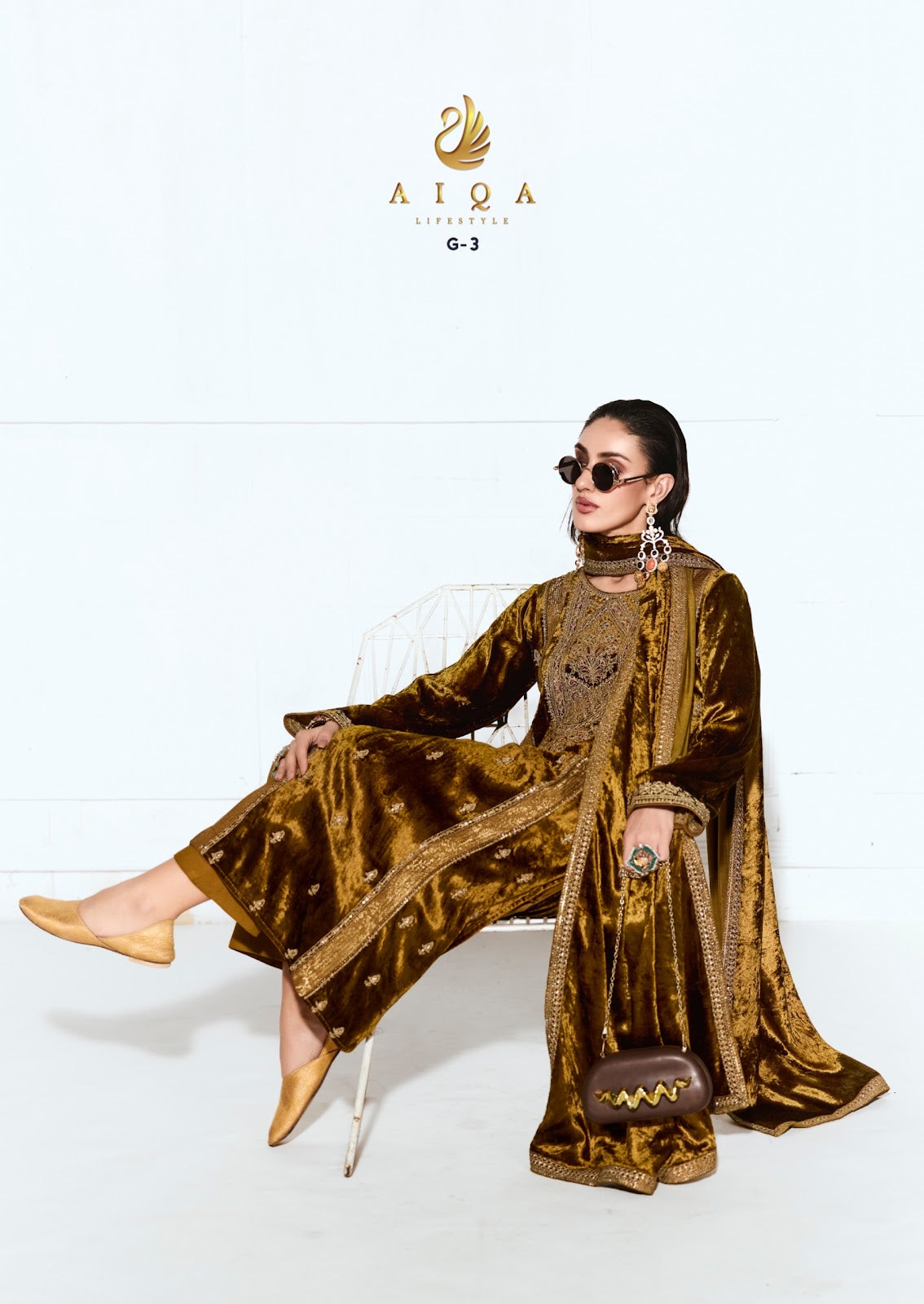 Rubaab Aiqa Viscose Velvet Suits Wholesaler Gujarat