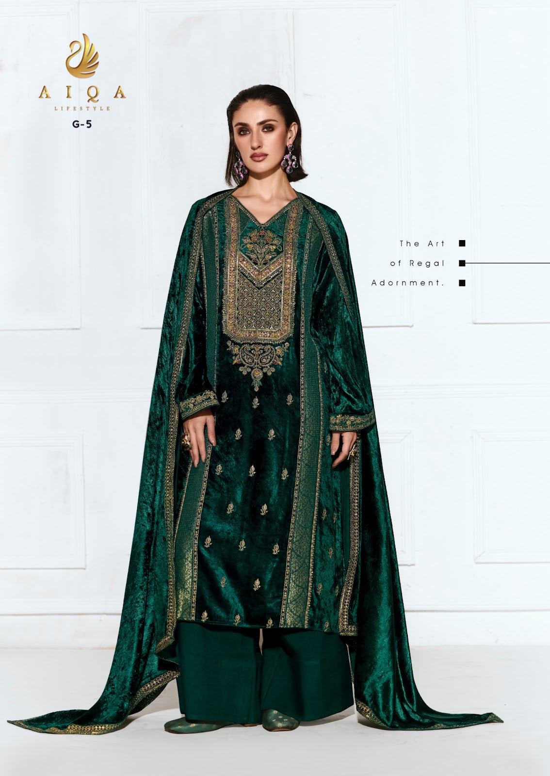 Rubaab Aiqa Viscose Velvet Suits Wholesaler Gujarat