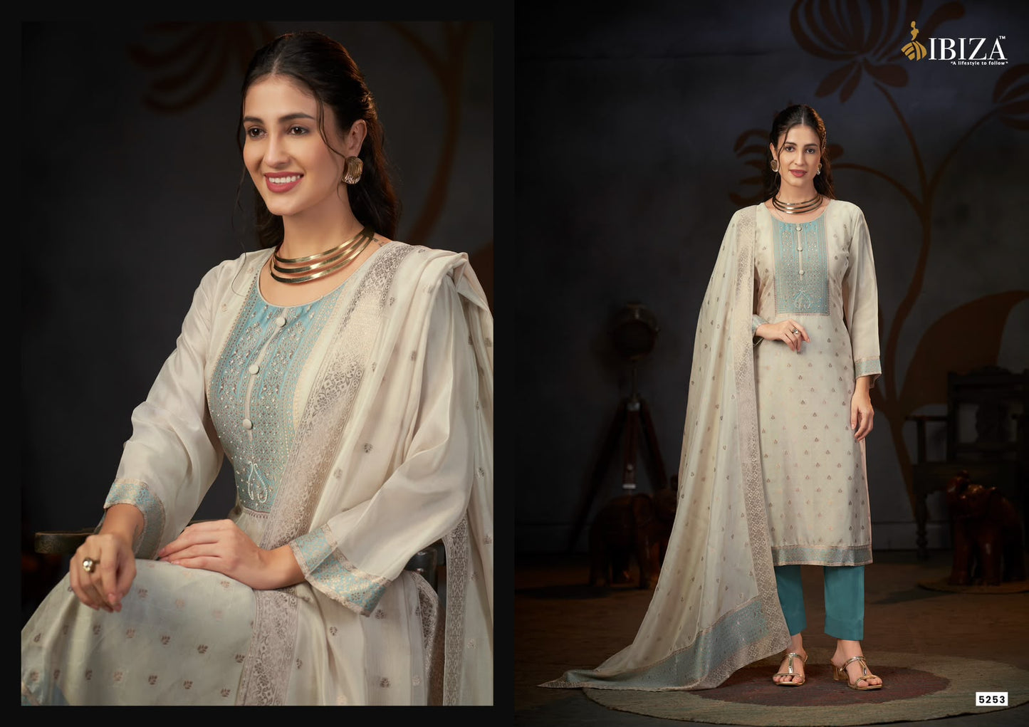 Rubab Ibiza Banglori Silk Pant Style Suits Exporter