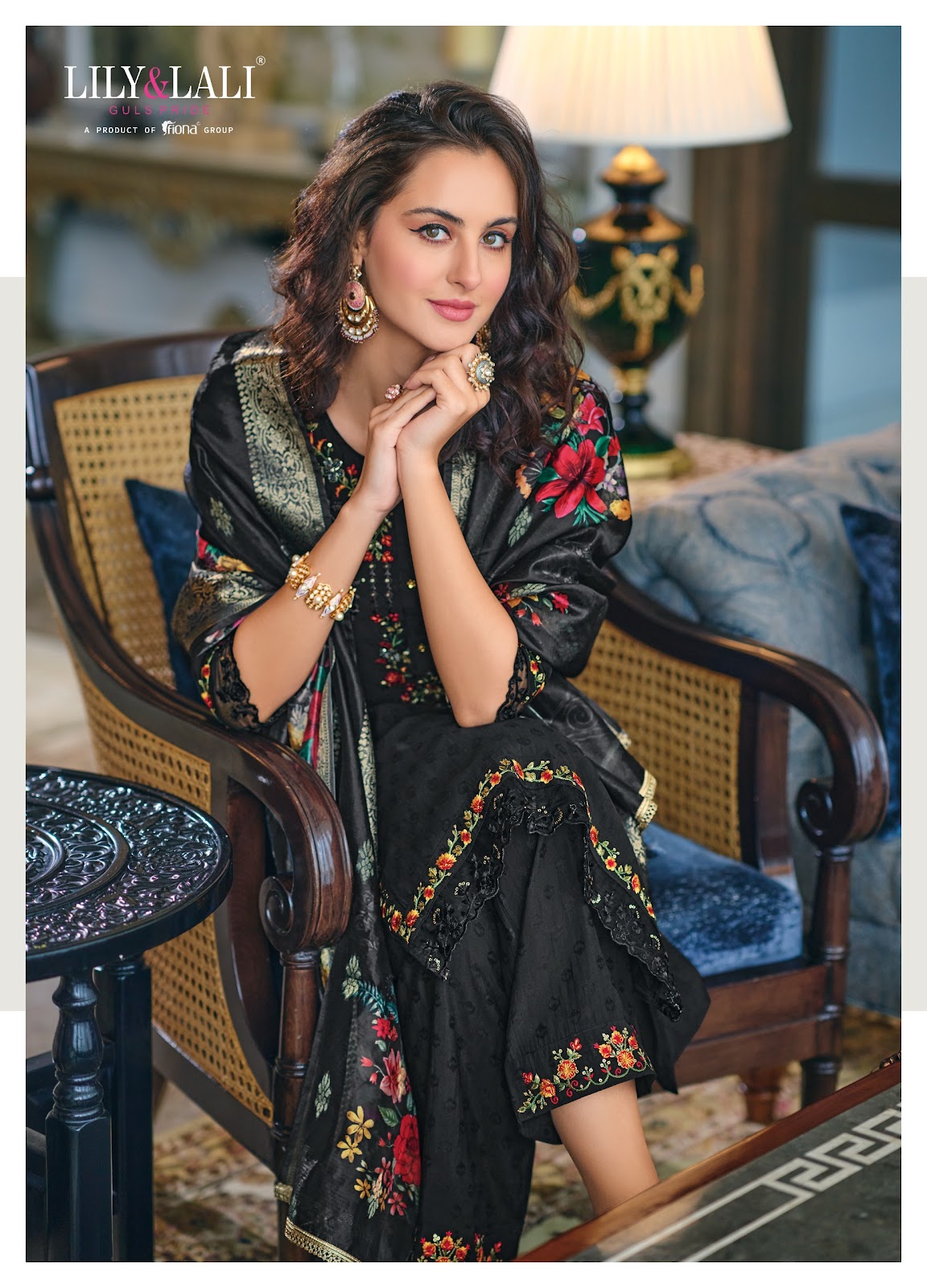 Rubab Lily Lali Self Jacquard Readymade Pant Style Suits Wholesale Price