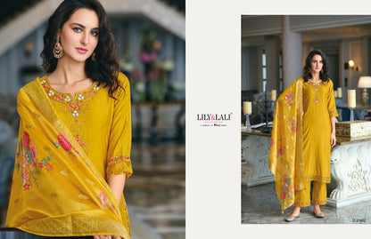 Rubab Lily Lali Self Jacquard Readymade Pant Style Suits Wholesale Price