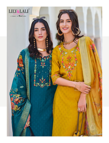 Rubab Vol 2 Lily Lali Viscose Silk Readymade Pant Style Suits Wholesaler India