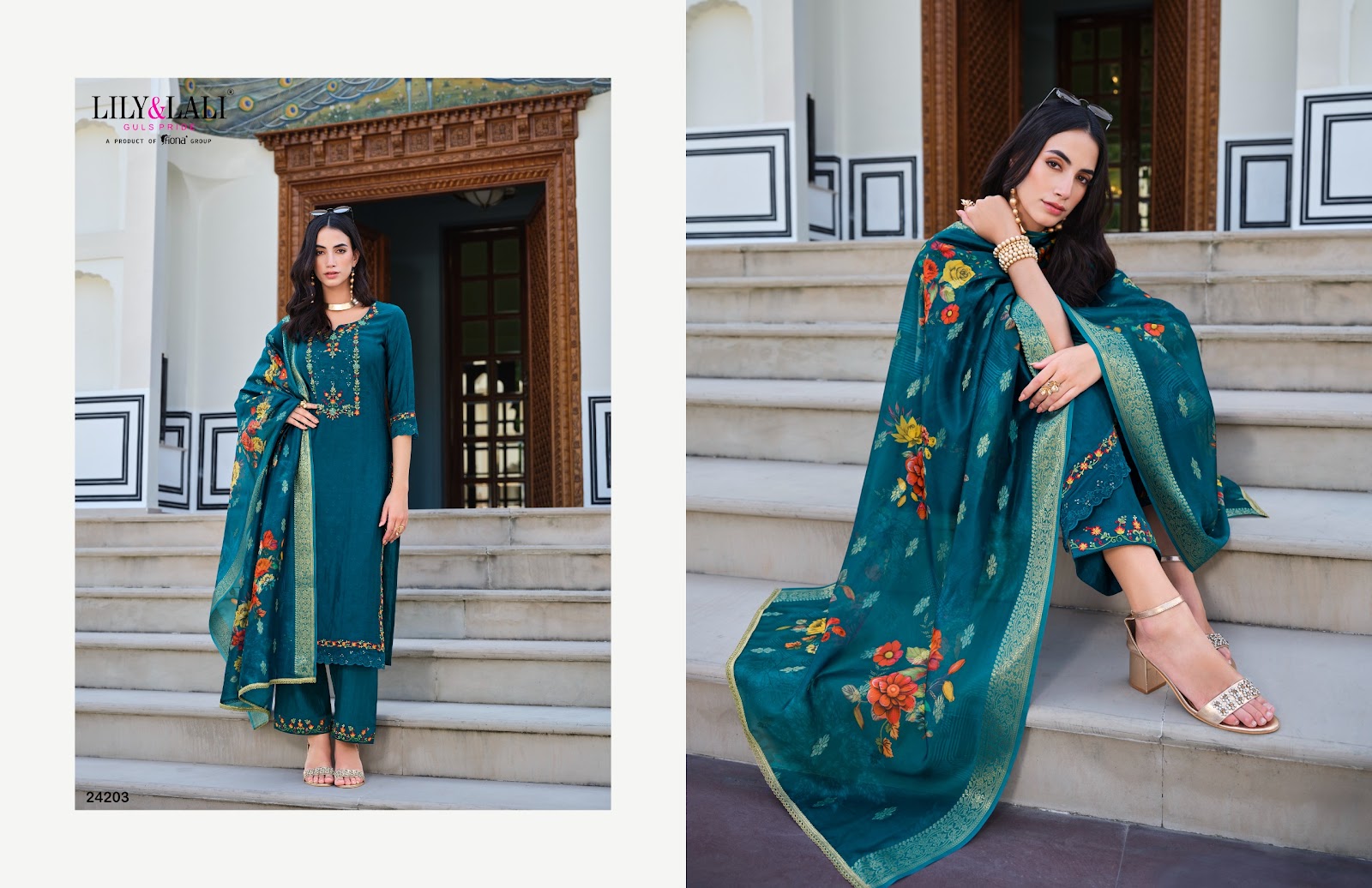 Rubab Vol 2 Lily Lali Viscose Silk Readymade Pant Style Suits Wholesaler India