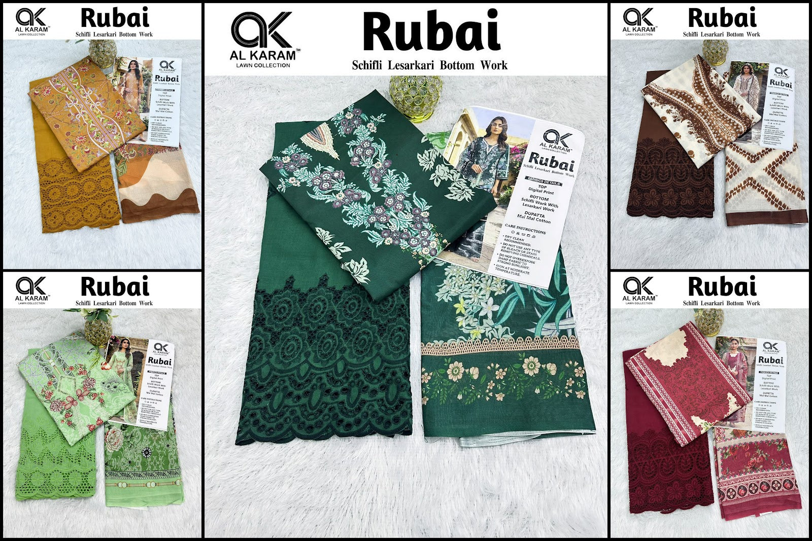 Rubai Al Karam Cotton Karachi Salwar Suits Wholesaler