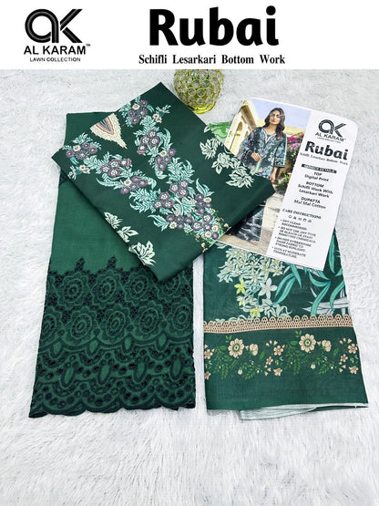Rubai Al Karam Cotton Karachi Salwar Suits Wholesaler