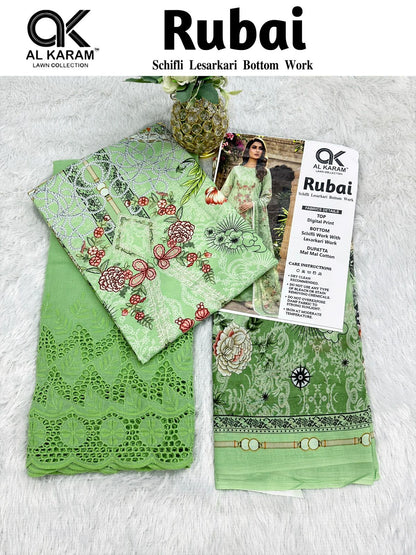 Rubai Al Karam Cotton Karachi Salwar Suits Wholesaler