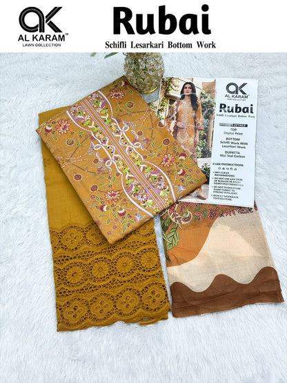 Rubai Al Karam Cotton Karachi Salwar Suits Wholesaler