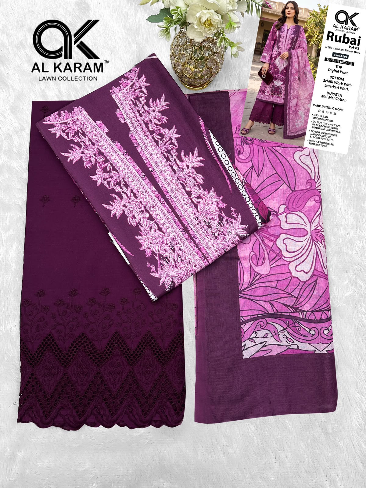 Rubai Vol 2 Al Karam Cotton Karachi Salwar Suits Wholesaler Ahmedabad