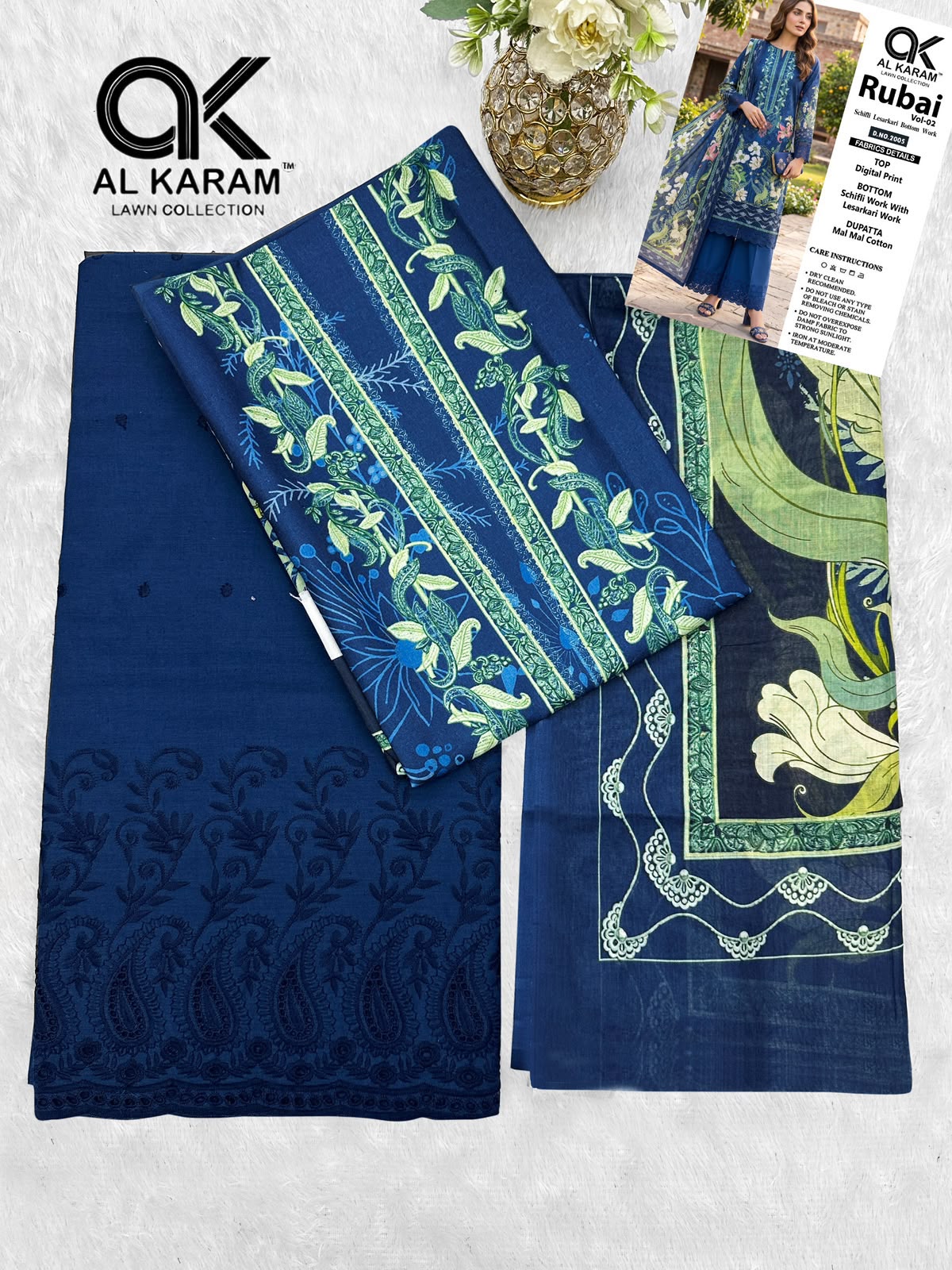 Rubai Vol 2 Al Karam Cotton Karachi Salwar Suits Wholesaler Ahmedabad