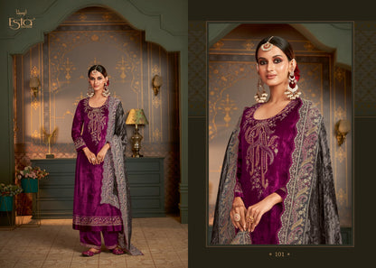 Rubaiyat Esta Designs Pure Silk Velvet Suits Manufacturer
