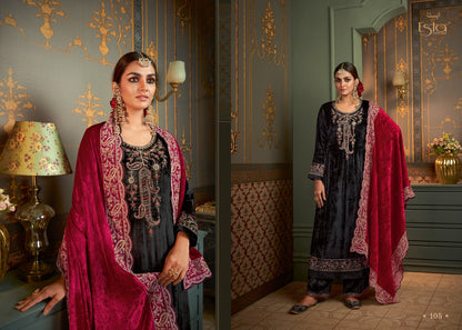 Rubaiyat Esta Designs Pure Silk Velvet Suits Manufacturer