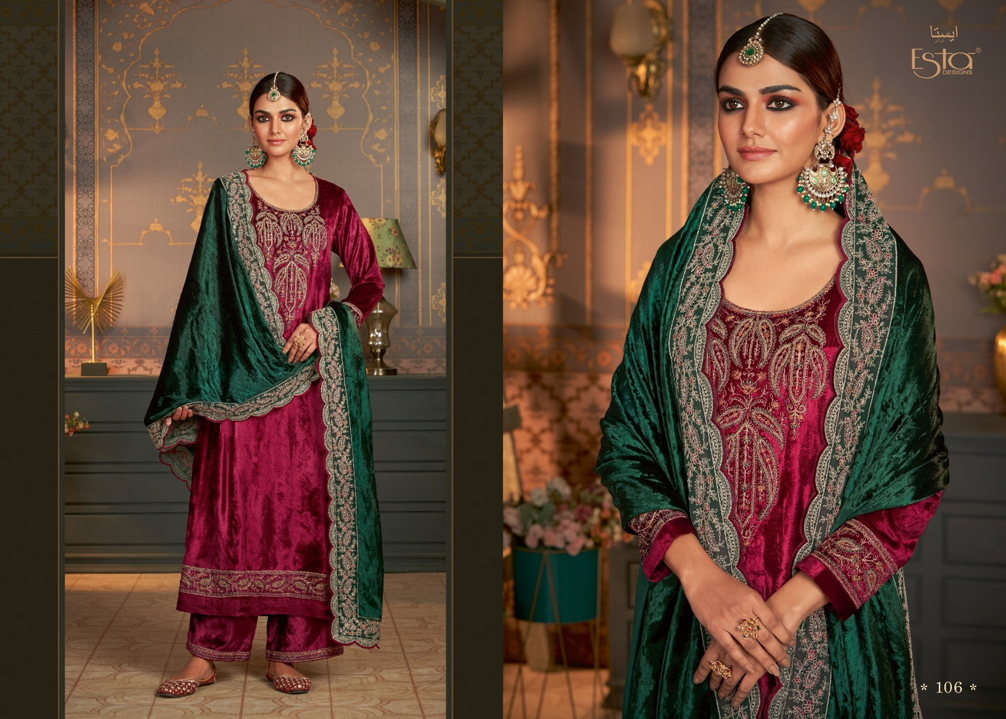Rubaiyat Esta Designs Pure Silk Velvet Suits Manufacturer