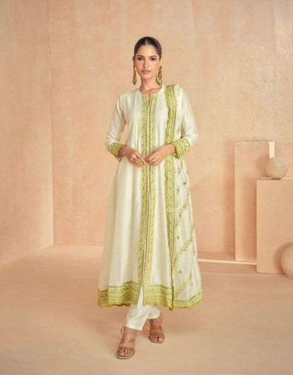 Rubal Aashirwad Creation Silk Readymade Suits Wholesaler Ahmedabad
