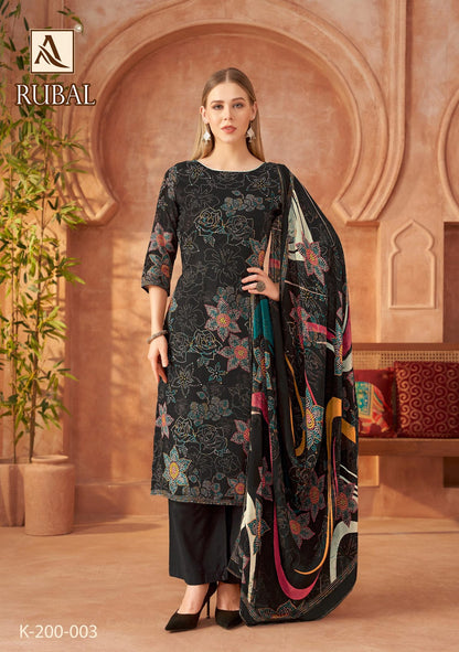 Rubal Alok Viscose Muslin Karachi Salwar Suits Wholesale Price