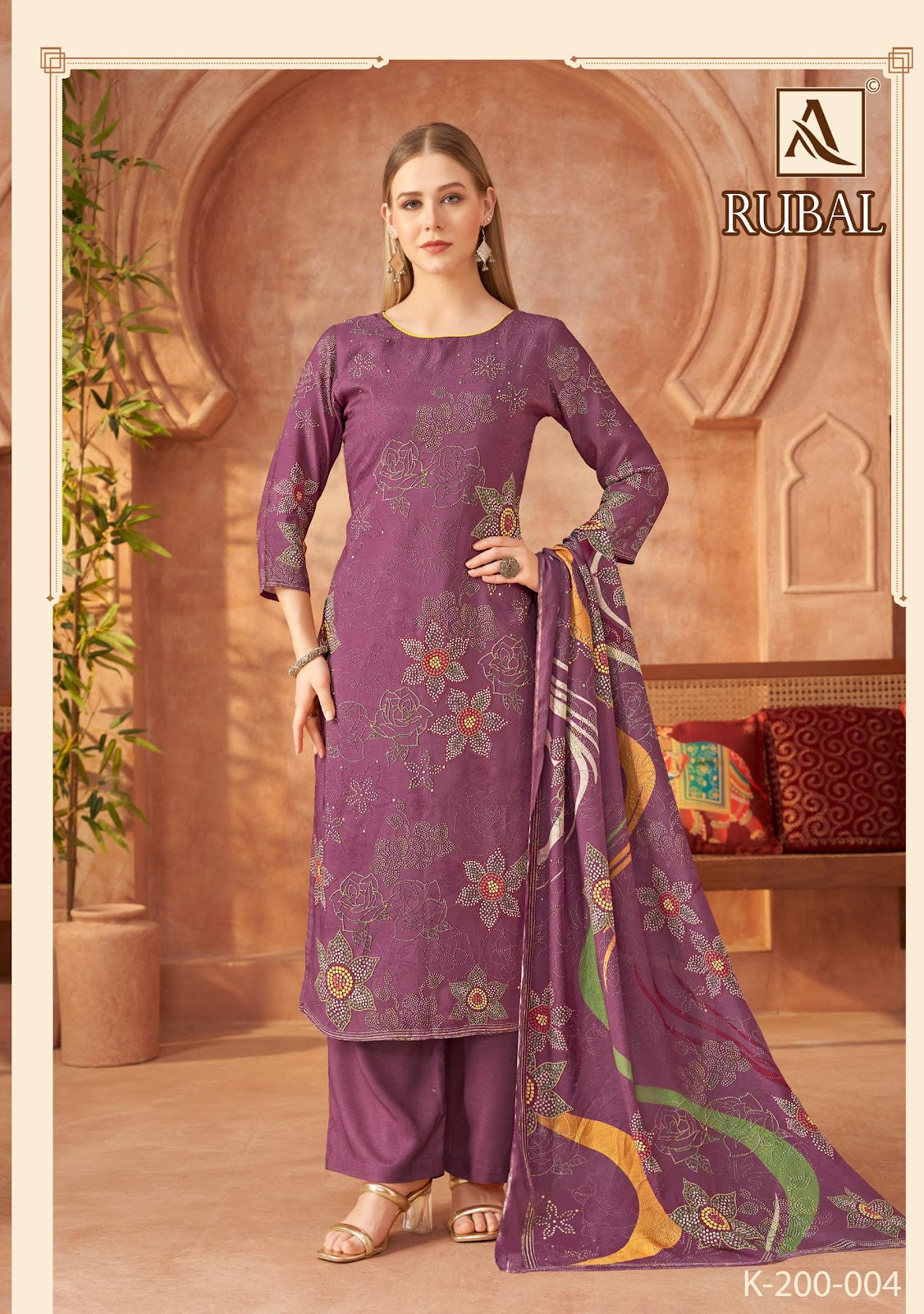 Rubal Alok Viscose Muslin Karachi Salwar Suits Wholesale Price