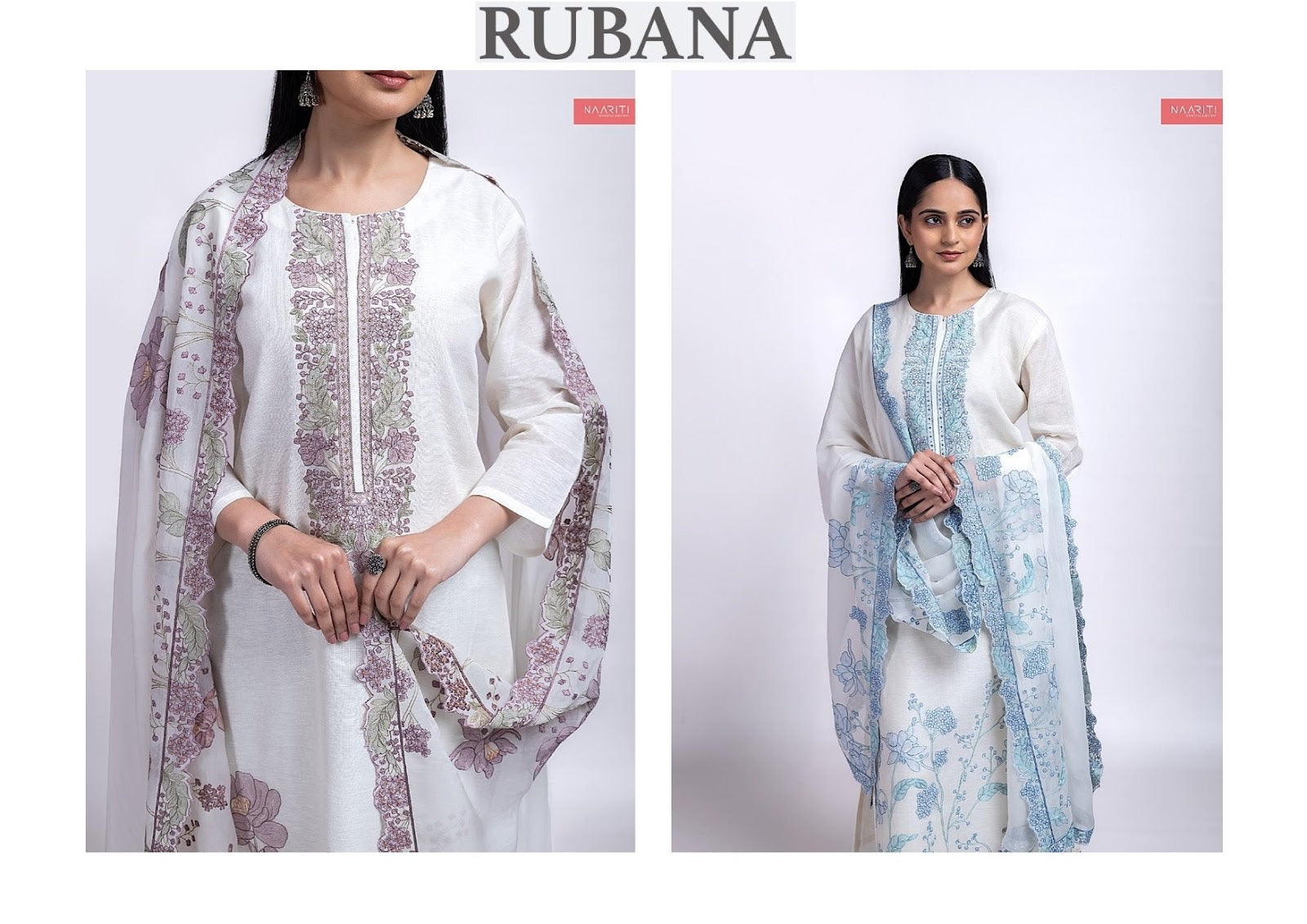 Rubana Naariti Linen Pant Style Suits Manufacturer Gujarat