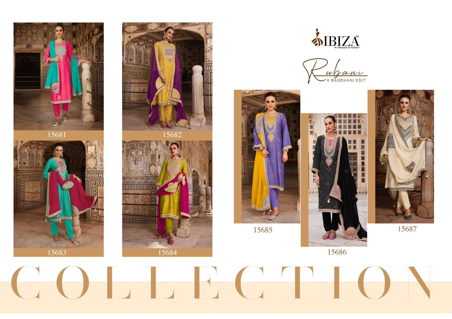Rubani A Bandhani Edit Ibiza Russian Silk Pant Style Suits Wholesale Price