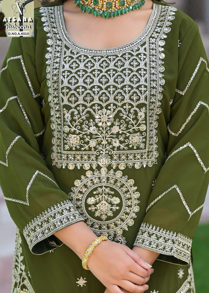 Rubeena Afsana Georgette Pakistani Readymade Suits Supplier
