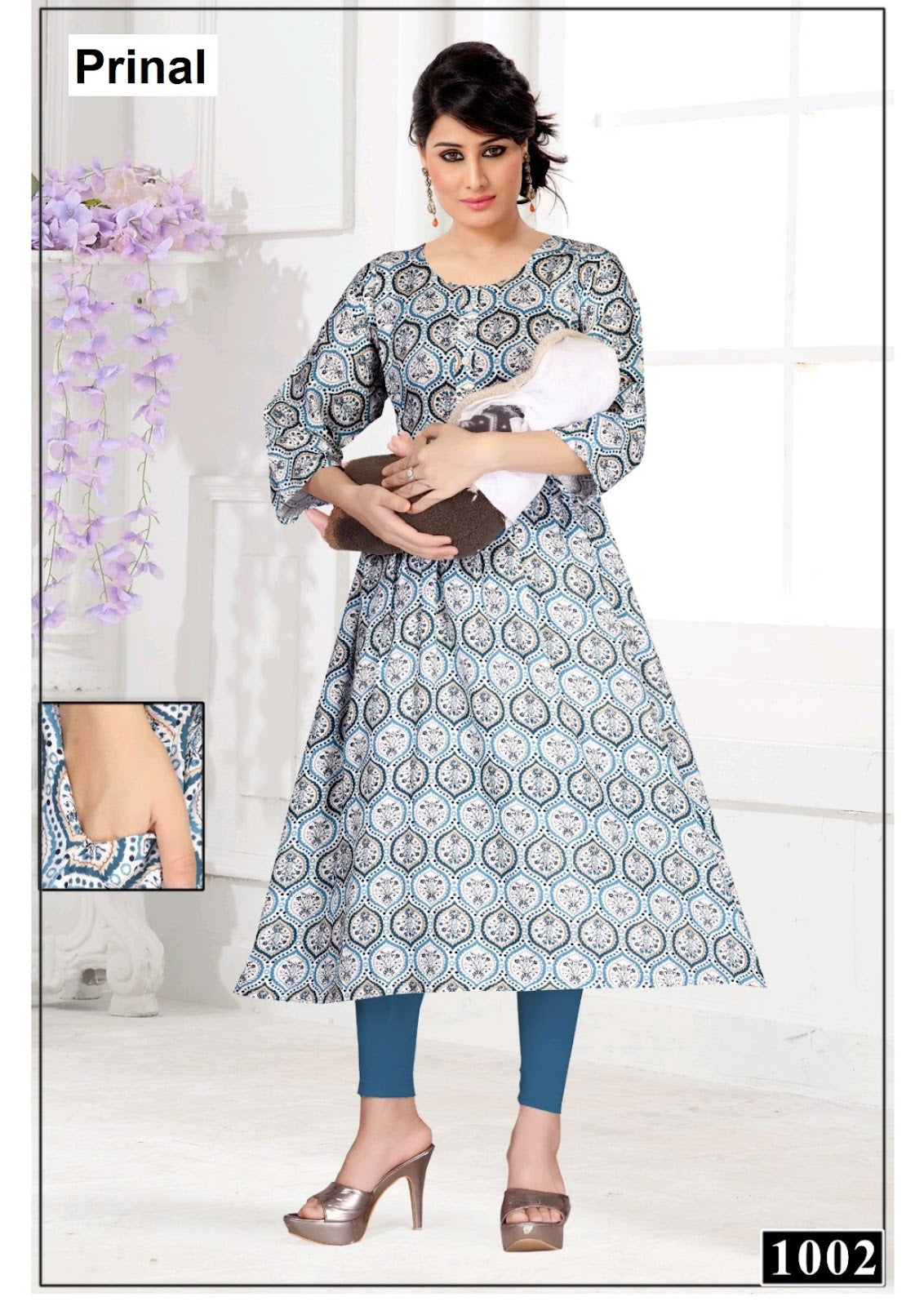 Rubeena Prinal Reyon Feeding Kurtis Exporter India