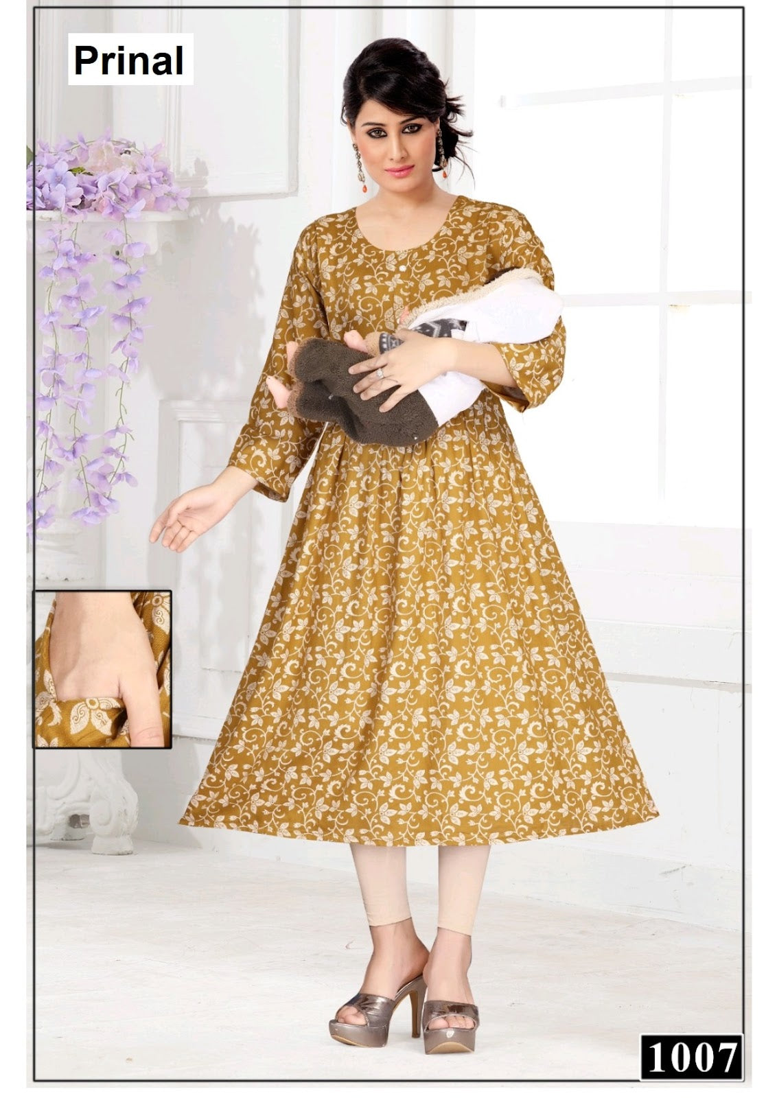 Rubeena Prinal Reyon Feeding Kurtis Exporter India