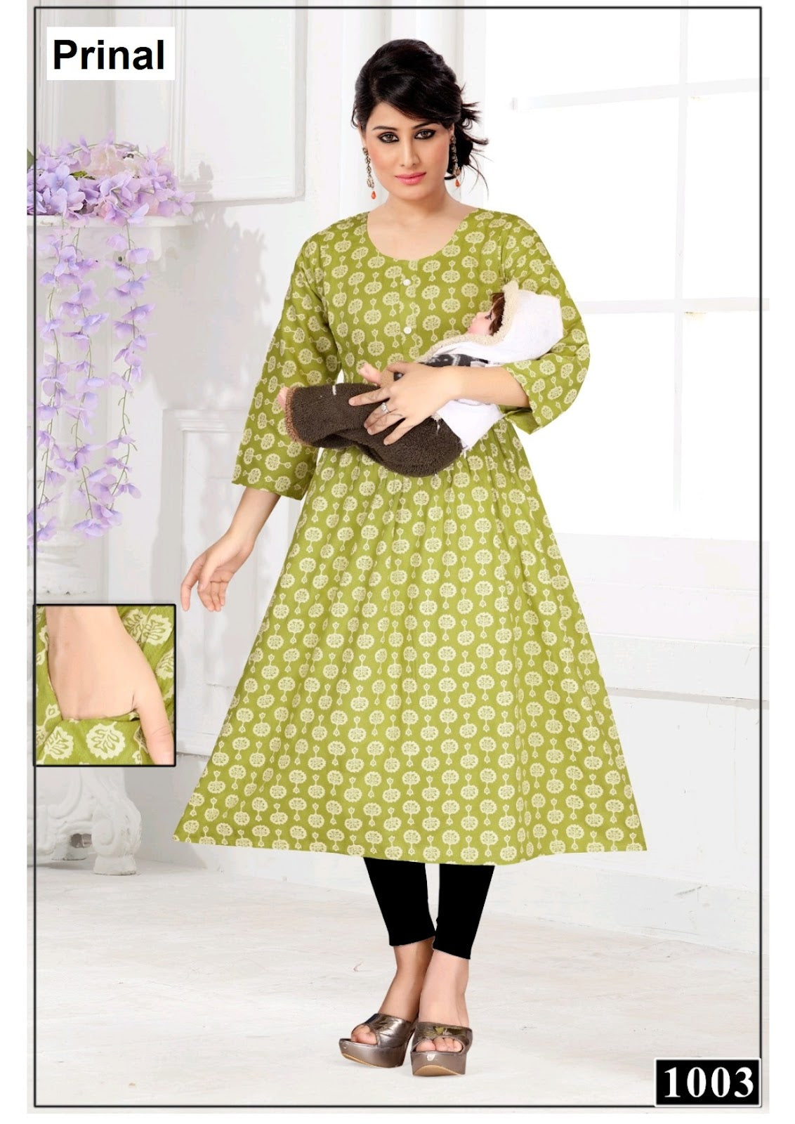 Rubeena Prinal Reyon Feeding Kurtis Exporter India