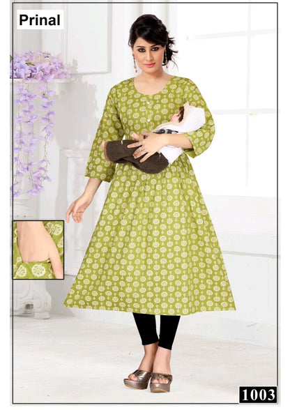 Rubeena Prinal Reyon Feeding Kurtis Exporter India