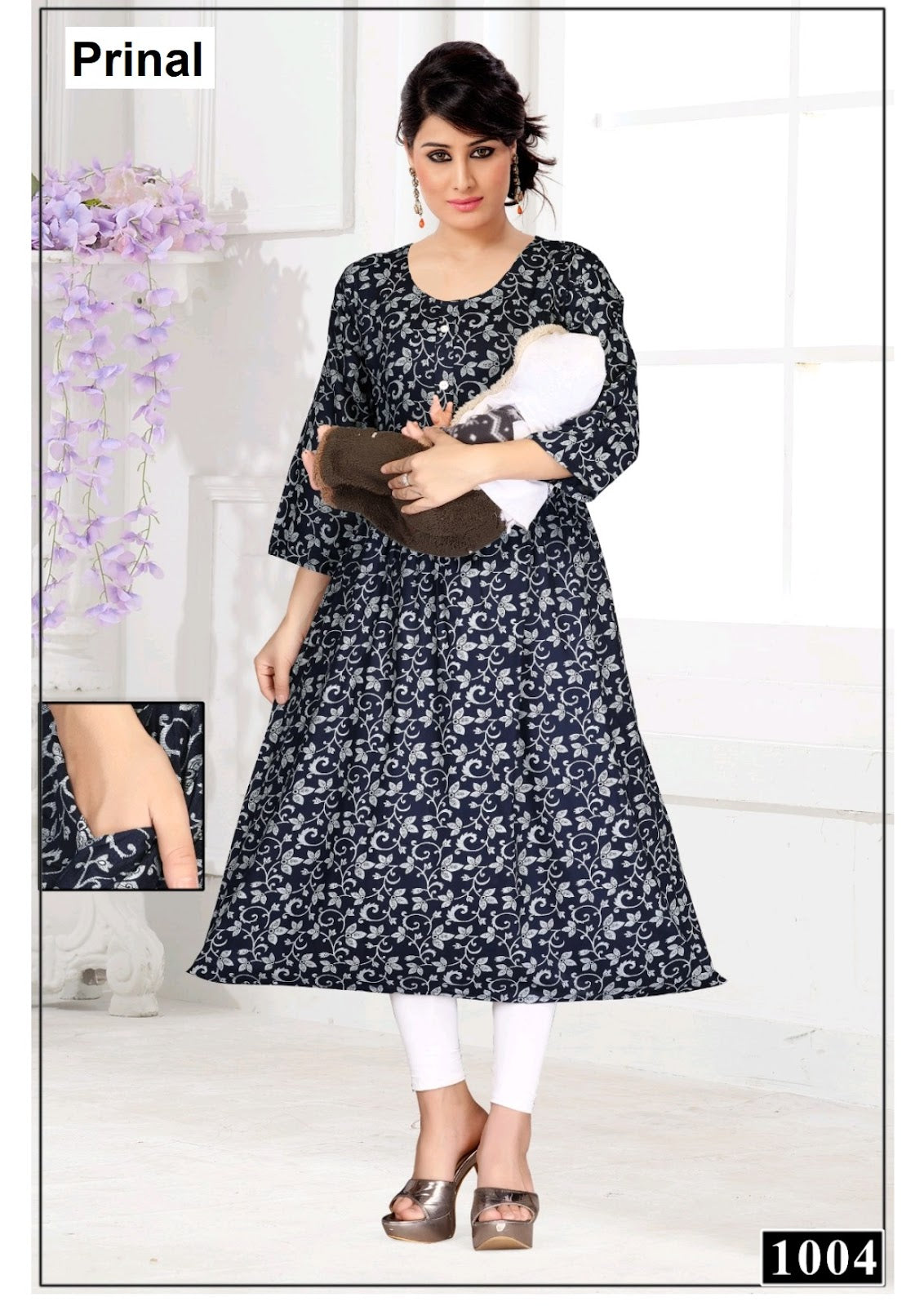 Rubeena Prinal Reyon Feeding Kurtis Exporter India