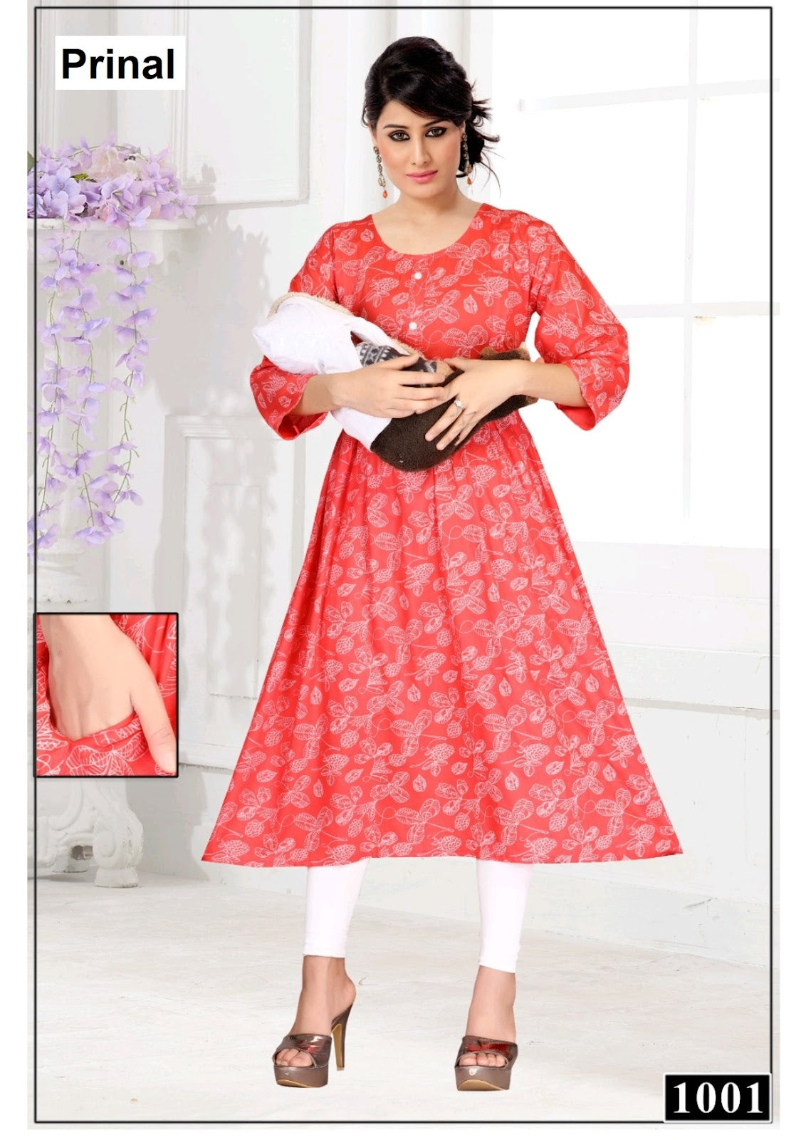 Rubeena Prinal Reyon Feeding Kurtis Exporter India